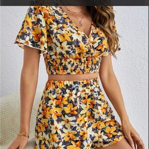 SHEIN Floral Top and shorts set